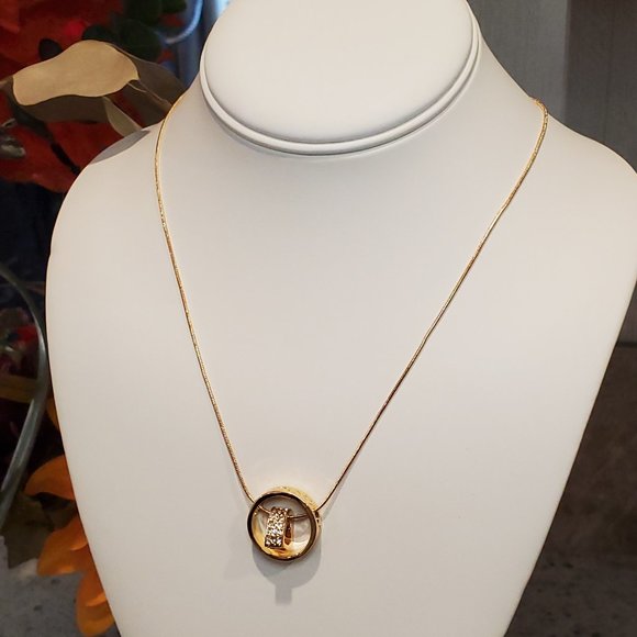 Swarovski Jewelry - NWOT Swarovski Goldtone Circle Heart Necklace 18in w/ 2in extender